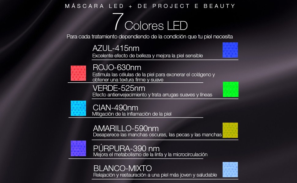 maścara LED facial Project E Beauty Cara y Cuello