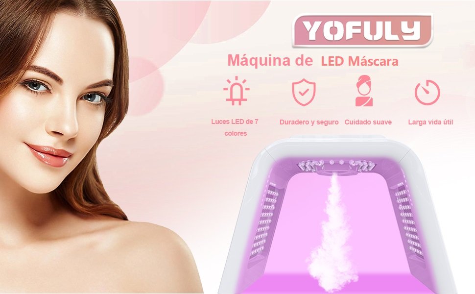 mascara LED facial Yofuly 7 colores