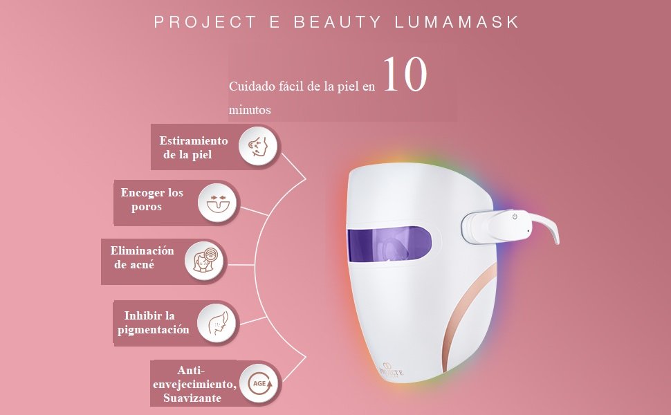 Máscara LED facial ultraligera Project E Beauty Lumamask